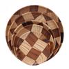 Creative Wooden Pallet Round Dinner Plate Household Use Fruit Cake Dessert Plate Wooden Plate Jewelry Dish Trays Decorative