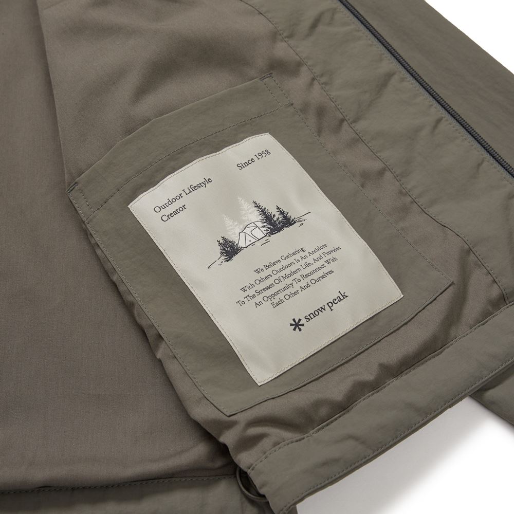 [Snowpeak] Campul Women's Collar Windbreaker Dark Khaki (S24FWCWB17)