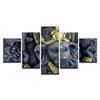 Холст Рамка Настенное Искусство Современный Домашний Плакат 5 Панель Статуя Ганеша Гостиная HD Печать Живопись Модульные Картины