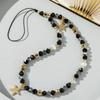 Acrylic Mobile Phone Chain Five-Pointed Star Pendant Beaded Telephone Lanyard Cellphone Hanging Rope for Women Fashion Jewelry