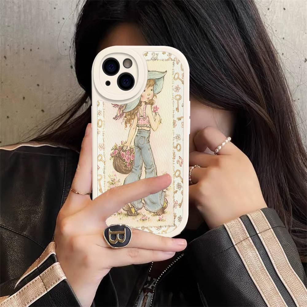 Sarah Kay Girls Cute For IPhone 16 15 14 16E 13 12 11 Pro Max Plus Phone Leather Case