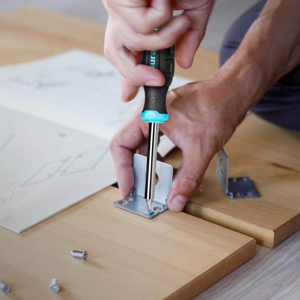 DURATECH Отвертка Набор сменных отверток с магнитными и для электрики, мебели и автомобилей Включает держатель для хранения, 60 предметов