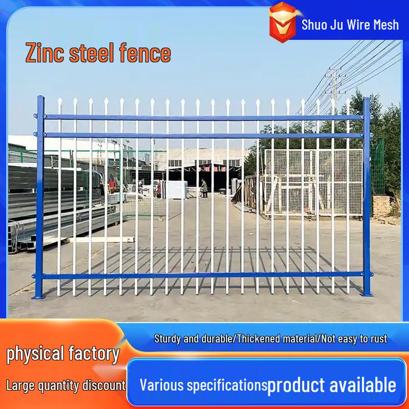 Оцинкованная стальная цинковая ограда для виллы и балконного двора - Кованое железное защитное ограждение