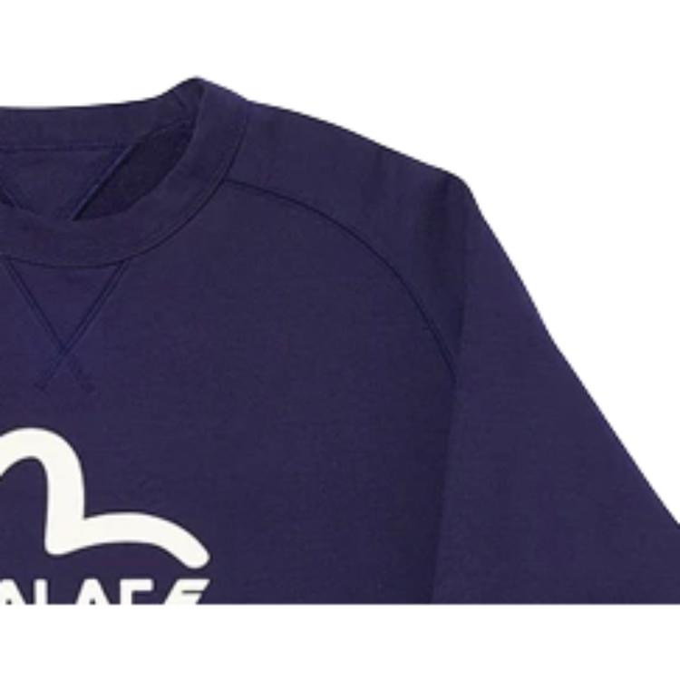 Palace Двусторонний свитшот с круглым вырезом совместного бренда Evisu, топы унисекс, синий PAL-SS20-010