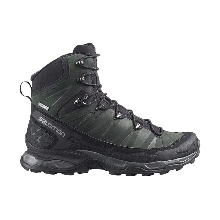 SALOMON X Ultra Trek Gore-Tex High-Top Comfortable Durable Outdoor Shoes Men Shoes Black Green 404630