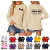 Ladies Fashion Casual Long Sleeve Halloween 3d Simulation Embroidery Printed Crew-Neck Hoodie Top
