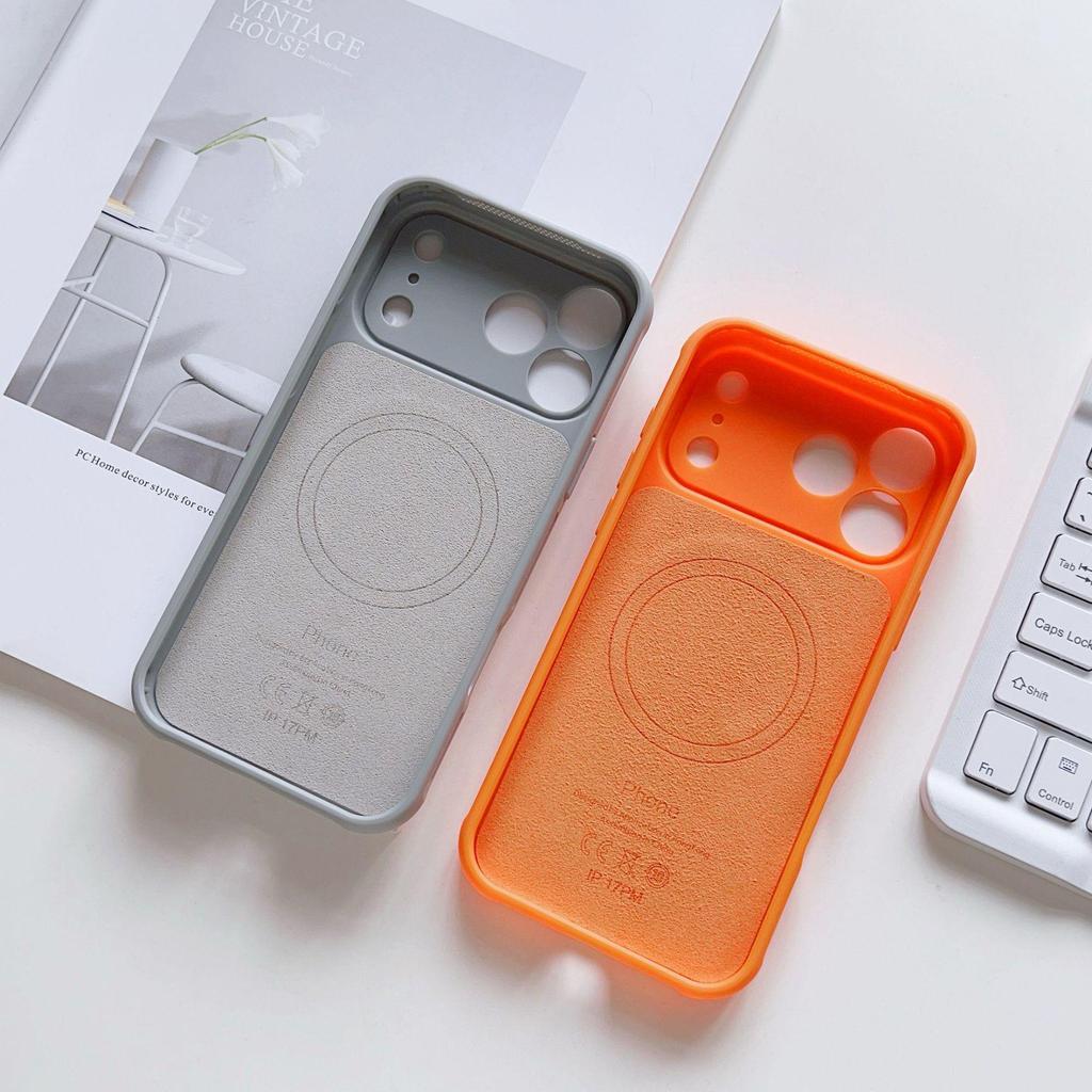 Чехол iPhone 17 Pro Max Color-Block с теплоотводом, магнитный, с покрытием Soft-Touch, матовый, противоударный
