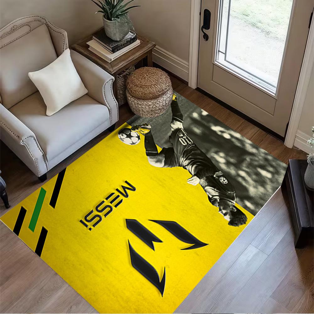 Argentina's Messi Action Floor Mat Suitable for Entryway Bedrooms Decorate room Playrooms Antislip Carpet Decorate Offices Birthday/Christmas Gift