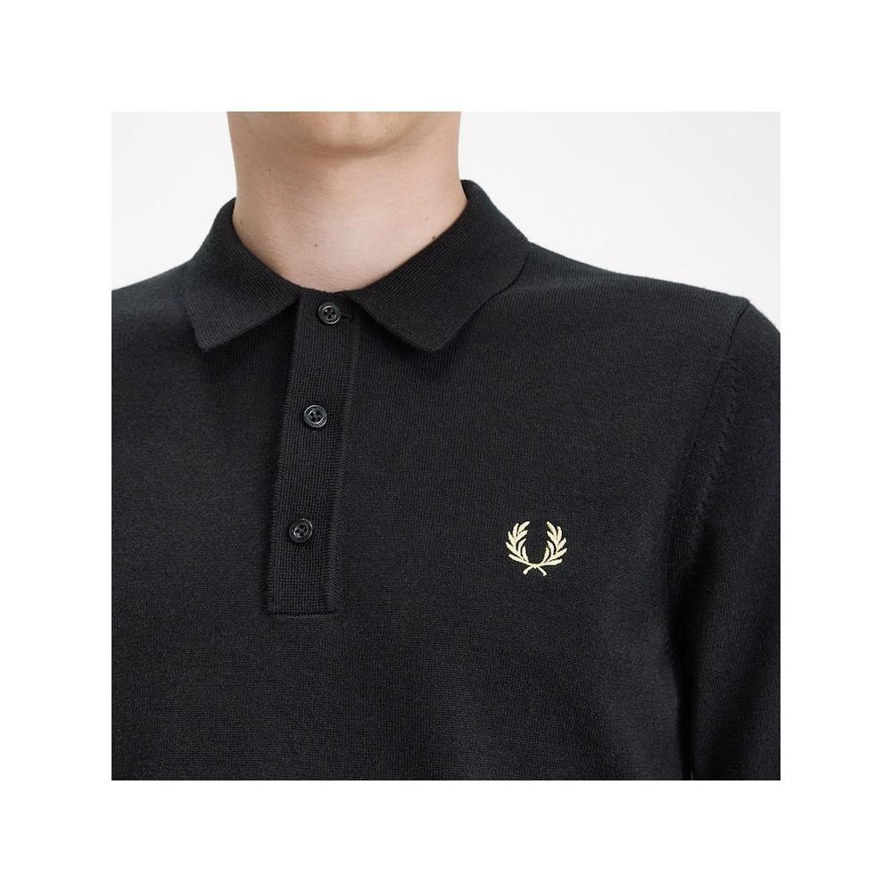 Fred Perry [headquarters Genuine] Fred Perry [sharp] Classic Merino Wool Knit Shirt  198  Afpm2417623 198 qzgAfpm2417623 198