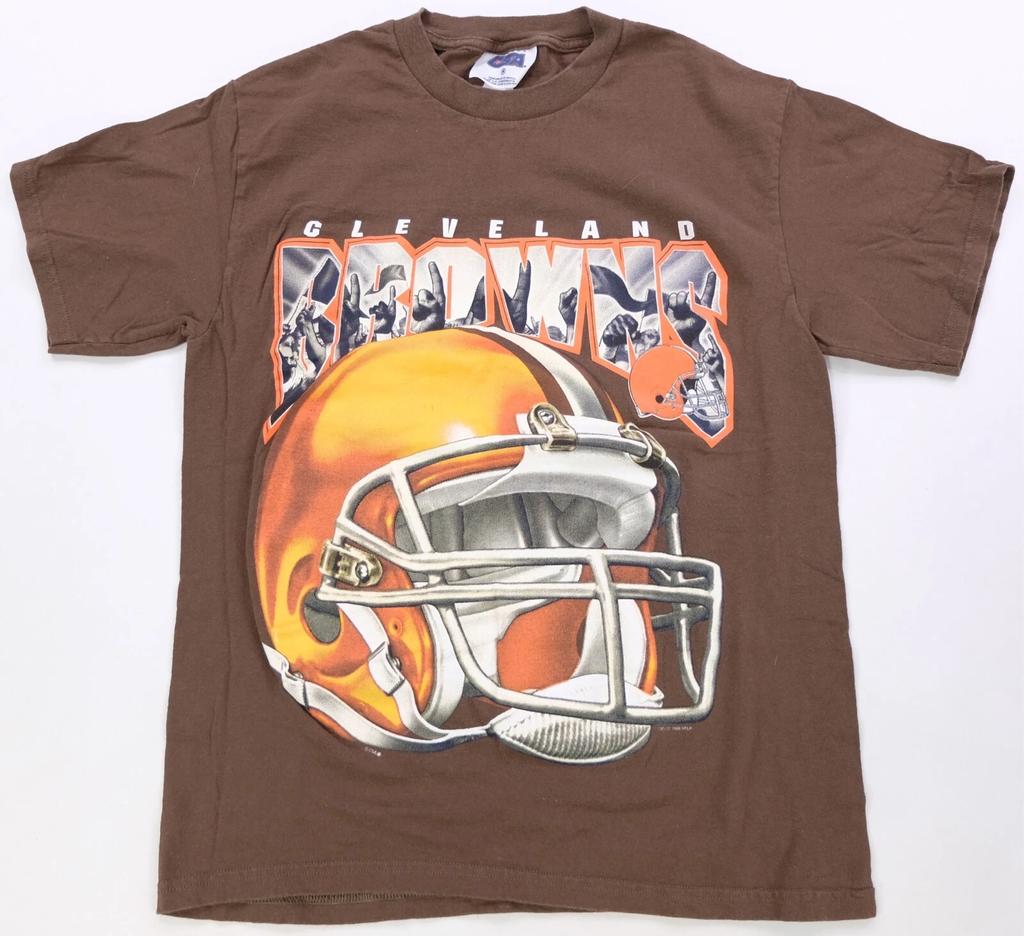 Rare Vintage CSA Cleveland Browns NFL Football Helmet Graphic 1998 T Shirt 90s M
