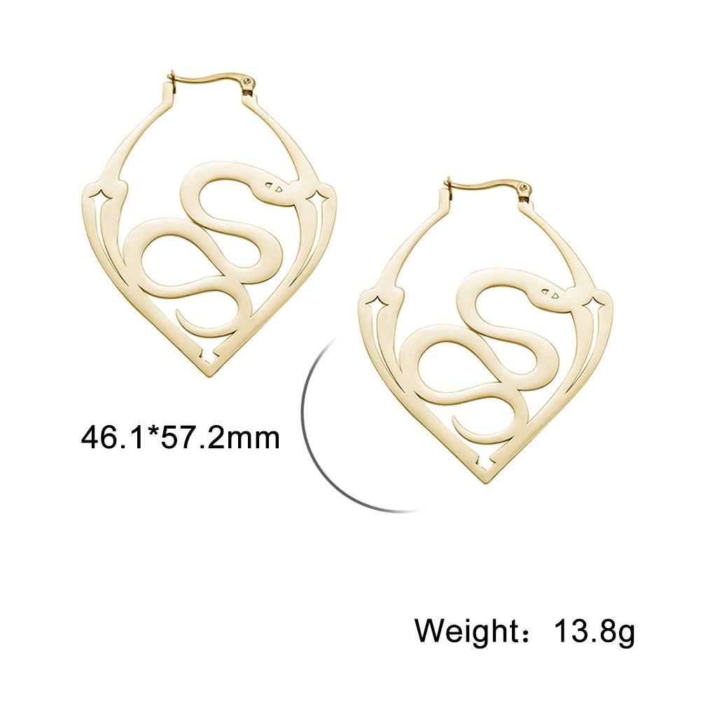 Cazador Animal Hoop Earrings for Women Spider Snake Bat Stainless Steel Jewelry Accessories Birthday Halloween Gifts 2026 Trend