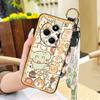 Wristband Back Cover Phone Case For Redmi A4 5G Shockproof Protective Waterproof Soft Case Kickstand Anti-knock Cute