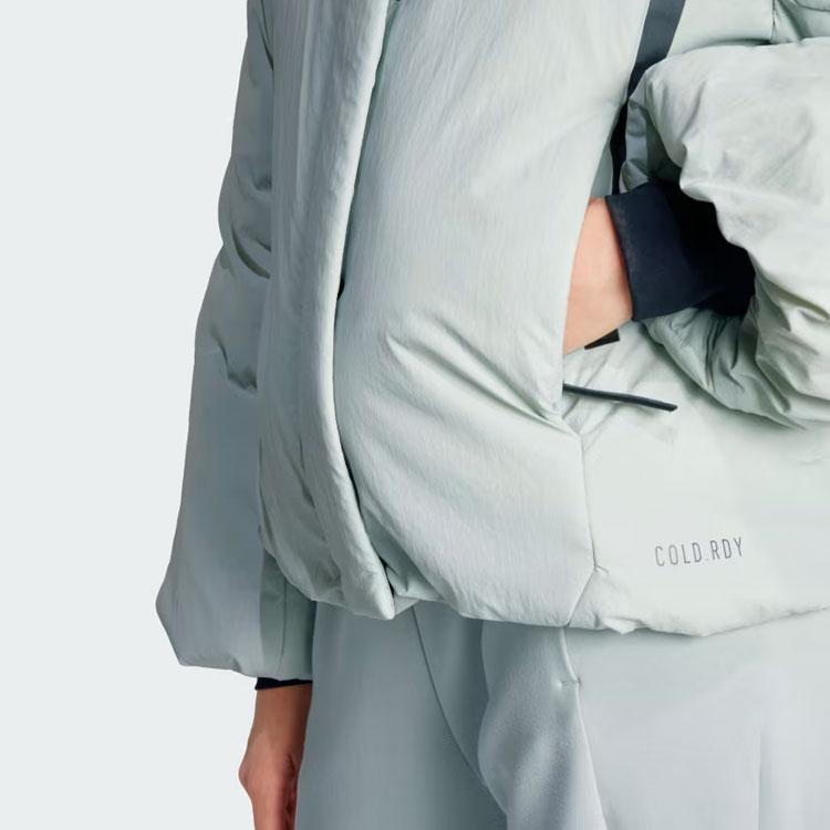 Adidas Myshelter Cold.Rdy Пуховик с капюшоном Женская Верхняя одежда Светло-голубой серый IK3122