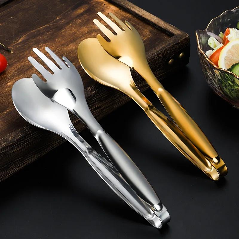 Non-Slip Stainless Steel Food Tongs Meat Salad Bread Serving Tongs For Barbecue Kitchen Accessories Cooking Utensils