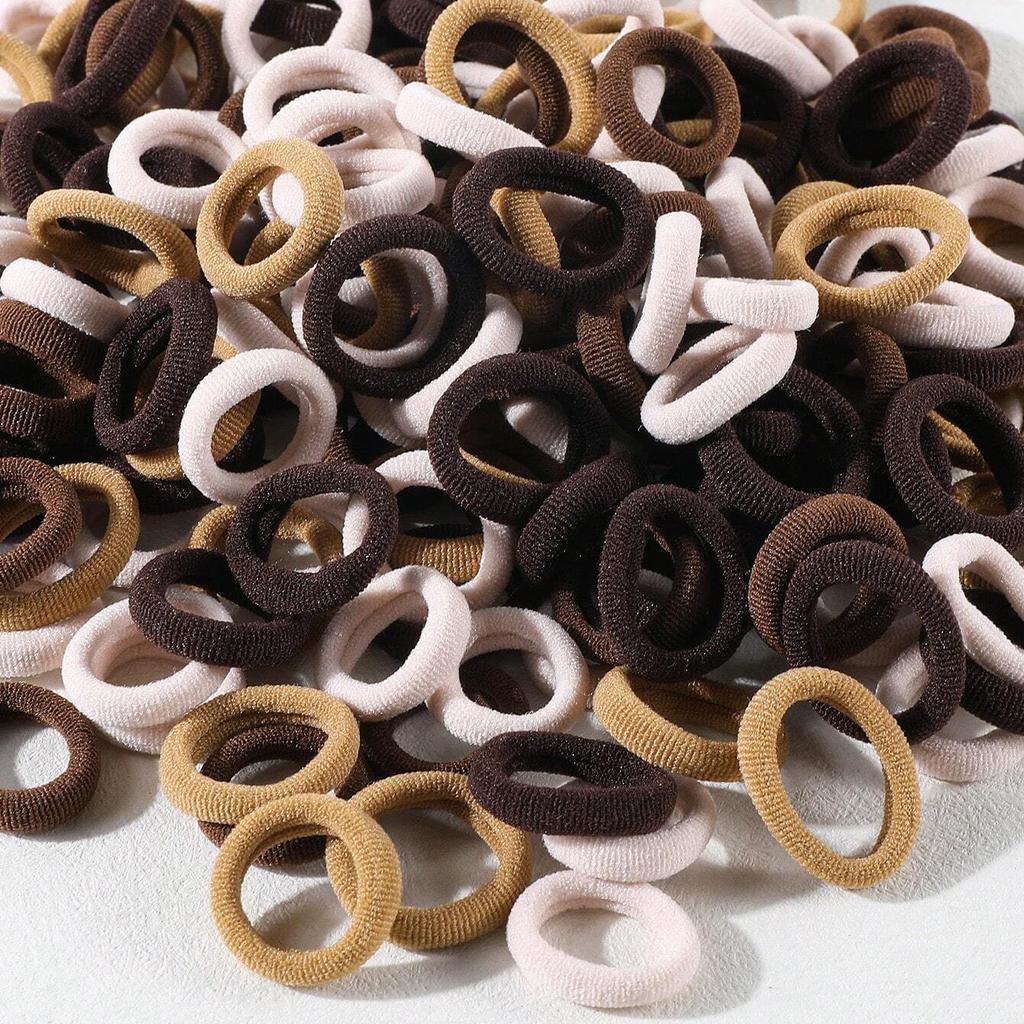 Набор из 300 разноцветных базовых резинок и скранчей для волос, включая резинки для хвоста и резинки, которые бережно относятся к волосам, идеально подходит для повседневного использования.