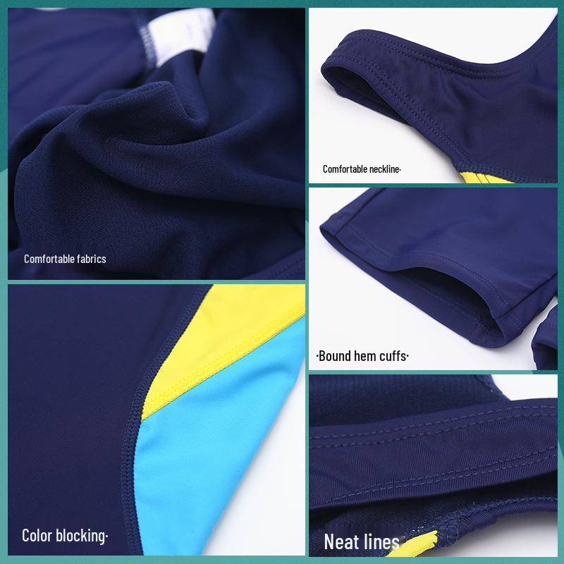 Girls' Sun Protection One-Piece Swimsuit: Quick-Dry, Professional Training Suit for Kids