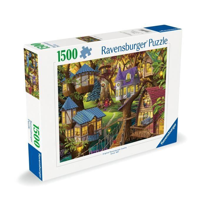Puzzle 1500 pièces : Crépuscule à la cime des arbres