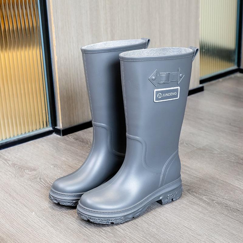 Новые женские водонепроницаемые резиновые сапоги для отдыха на природе повседневные модные женские резиновые водонепроницаемые нескользящие резиновые сапоги из ПВХ высота 33 см