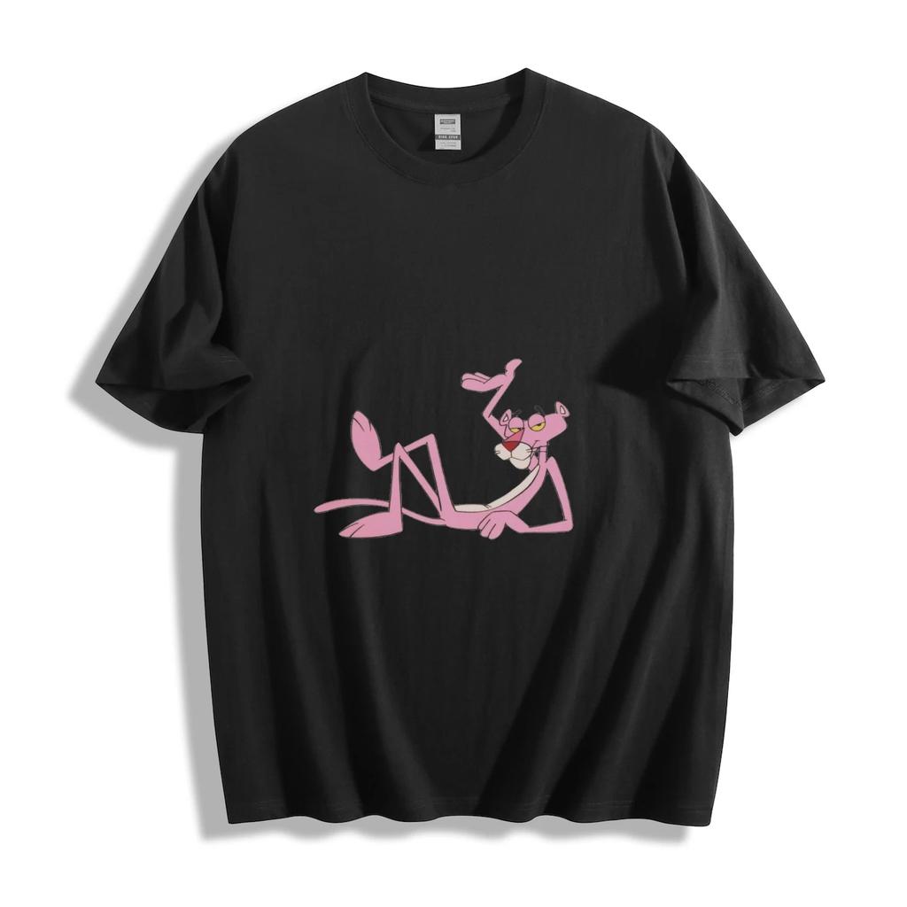 Unisex Pink Panther Relaxed Pose Graphic T-Shirt Vintage Cartoon Tee