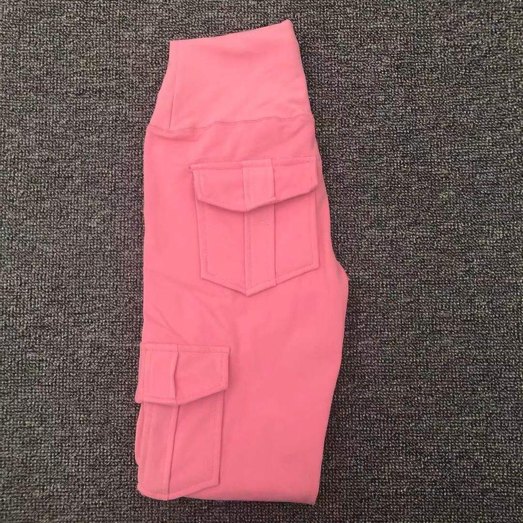 Women Leggings Fitness Sports High Waist Leggins Pocket Push Up Pants Workout Leggings Cargo Pants Casual Hip Pop Pants