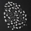 80pcs Metal Cuff Clips Hollow Out Hair Ring Dread Locks Hair Braid Tubes Dreadlocks Beads  Decor