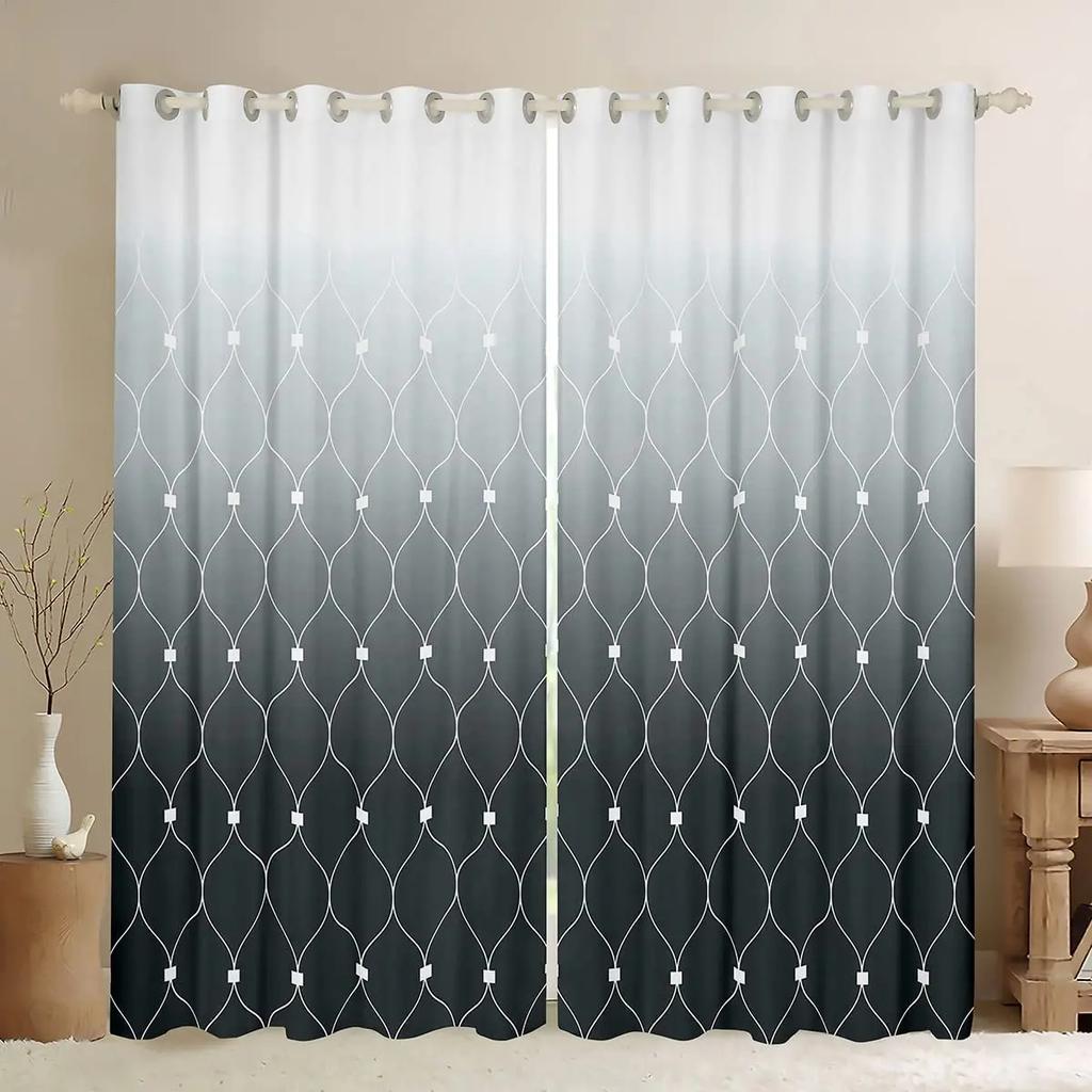 Желто-серо-черные геометрические плотные затемняющие шторы для гостиной, спальни, геометрическая круглая драпировка для спальни, индивидуальные шторы