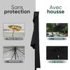 Sekey Housse de Protection pour Parasol - Tissu Oxford 600D Imperméable et Anti-UV, Taille 220 x 30/50 cm, Poignées Rembourrées