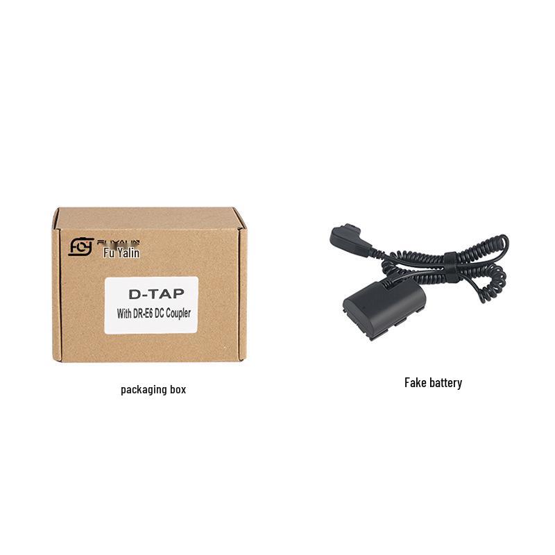 Адаптер D-TAP E6 для Canon EOS R/R5/R6/90D/80D/6D2/5D3 Аккумулятор LP-E6