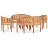 5 Piece Garden Lounge Set Solid Teak Wood