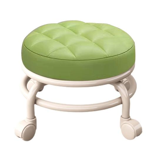 Низкий табурет на колесиках с колесами на 360 градусов, искусственная кожа, наполнитель из губки, подушка для современного дома