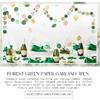 NICROLANDEE Wedding Party Decorations - 3 Pack Sage Green Dots Paper Garland String Hanging Backdrop for St Patricks Day Rustic Wedding, Neutral Baby