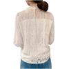 Fashion Women’s Floral Lace Long Sleeve Puff Sleeve Solid Tops