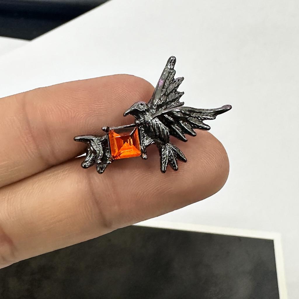 Готическое кольцо с вороном, дерзкое и милое украшение, уникальный дизайн, альтернативная мода, прочный сплав, аксессуар для пальца, подарок