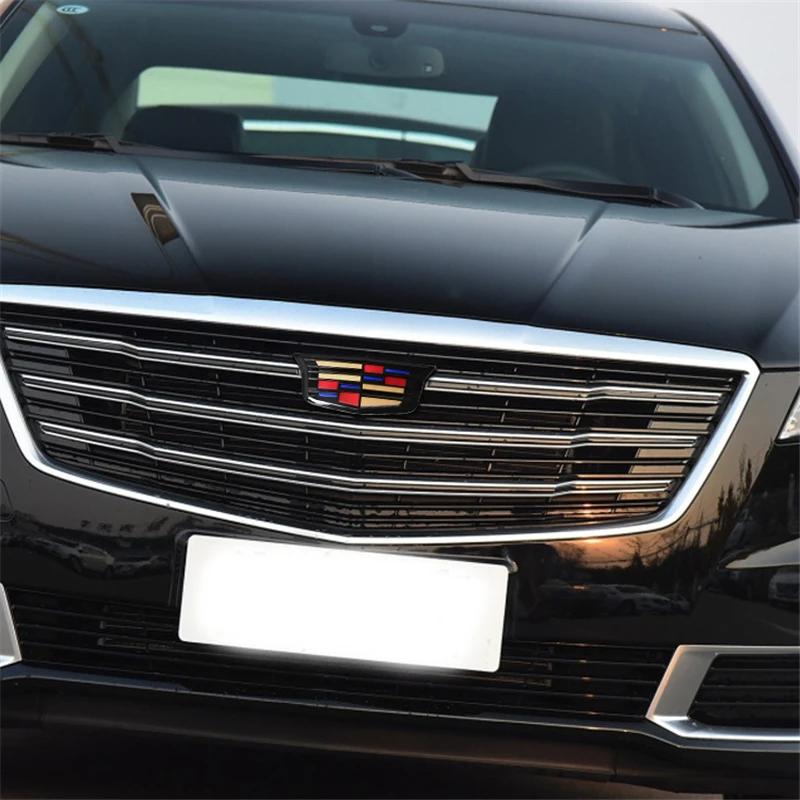 Car Front Grille Emblem Sticker for Cadillac XTS XT5 XT6 ATSL SRX BLS CT4 CT5 CT6 Auto Tailgate Trunk Badge Modifiction Decals