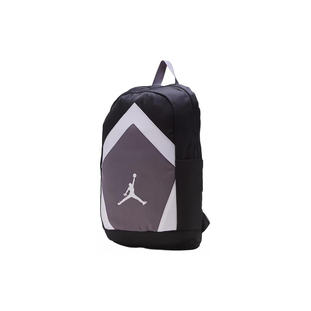Jordan Color Block Practical Sports Casual Polyester Backpack Unisex Backpack Black Gray White 9A0262-023
