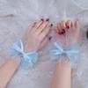 1 пара Тюль для нейл-арта Фото Бант Перчатка Искусственный Плиссированный Манжет Маникюр Фото Реквизит Дисплей Накладных Ногтей Рукав Модные Аксессуары