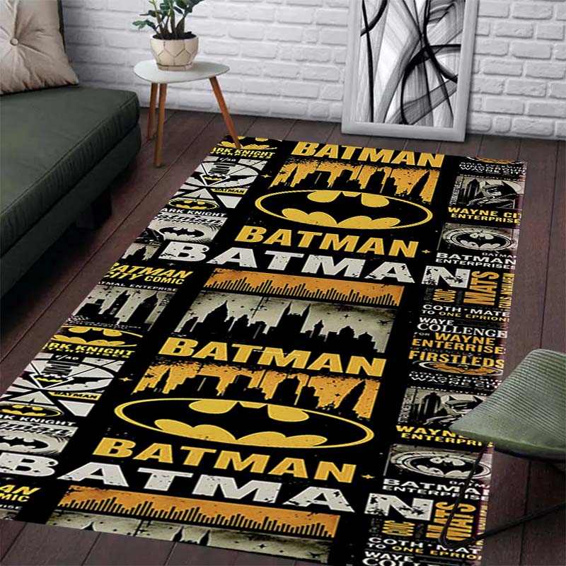 Batman Pattern Rug - Non-slip Kitchen and Outdoor Rug, Yoga Rug, Home and Bedroom Decoration, Birthday Gift
