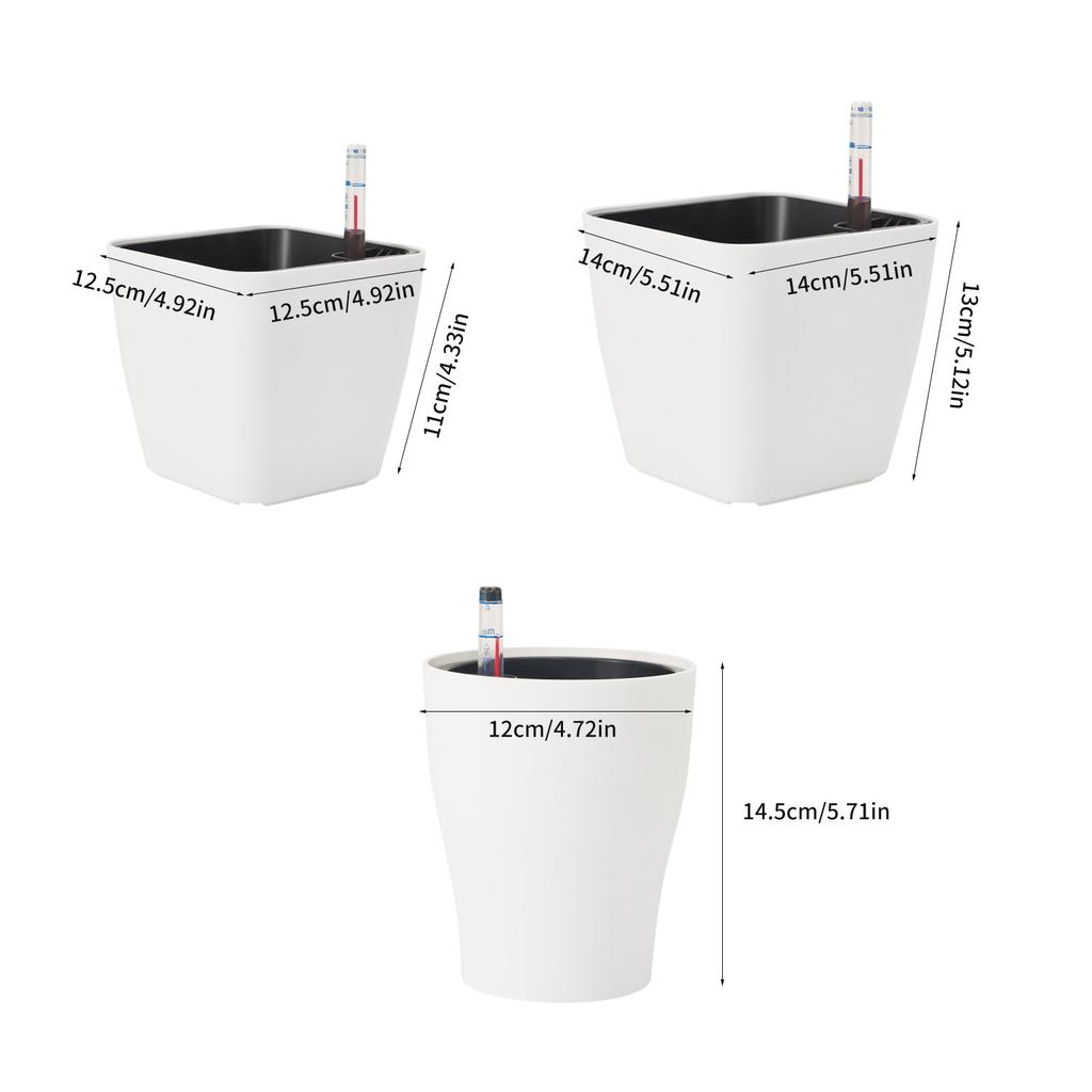 Растительные горшки самополива Ленивые горшки для цветов Автоматическая посадочная машина Автоматический влагопоглощающий цветочный горшок с устройством контроля уровня воды