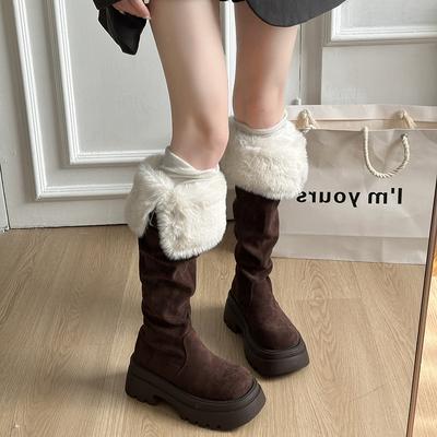 Женские зимние шлепанцы на толстой подошве, два способа носки, легкие, теплые, непродуваемые, утепленные снегоходы, нескользящие, износостойкие, повседневные кроссовки, хлопковые ботинки