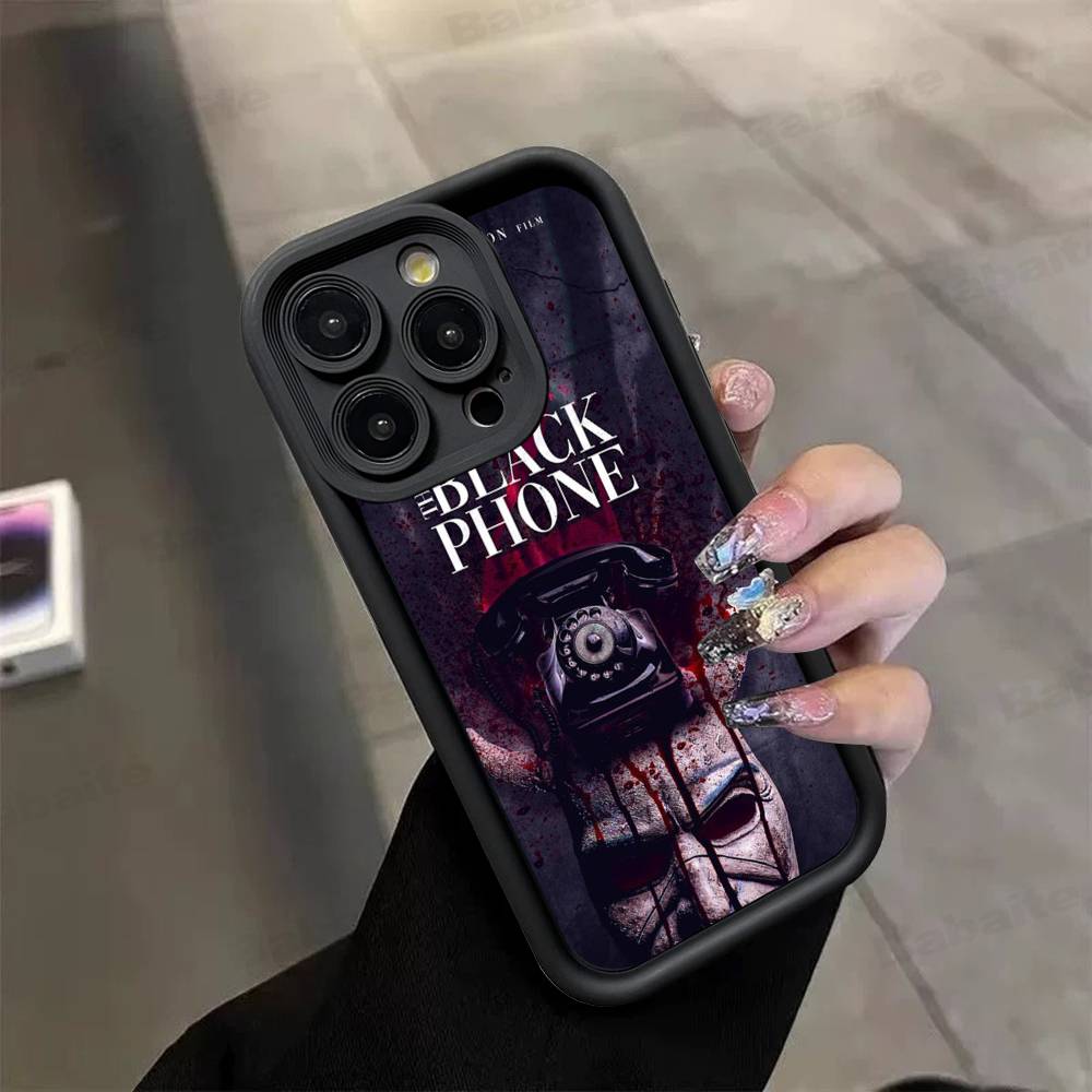Чехол для телефона из ТПУ в стиле фильма ужасов The B-Black P-Phone Для Iphone 17 16 15 14 13 12 11 Pro Max Plus Чехол