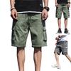 Мужские летние свободные повседневные камуфляжные рабочие шорты, брюки средней длины большого размера с несколькими карманами, без ремня