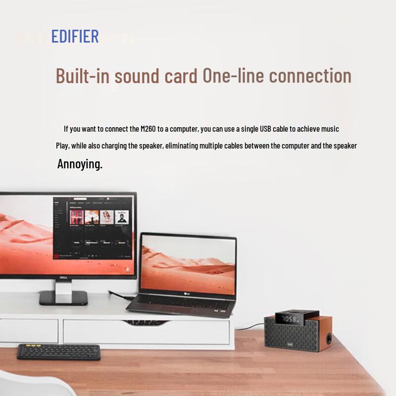 Edifier M260 Multi-Function Bluetooth Alarm Clock Speaker