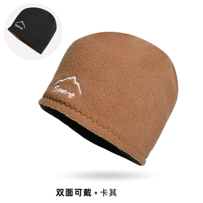 Новая зимняя холодная лыжная шапка мужская уличная шапка Baotou флисовая двухсторонняя ветрозащитная теплая шапка