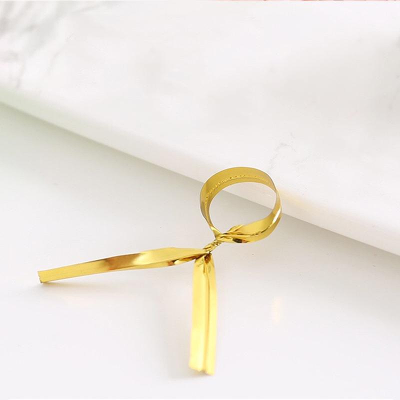 Простая упаковочная веревка для упаковки конфет, выпечки, запечатывания, свадебных принадлежностей, высококачественная золотая серебряная сумка для торта с леденцами, 100 шт., новый дом