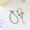 Color Keychains Cell Phone Straps Silver Heart Phone Lanyard Heart Phone Charms Phone Beaded Rope