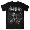 Новая модная футболка унисекс с коротким рукавом Avenged Sevenfold, черная футболка с круглым вырезом с металлической лентой, уличная футболка в стиле Харадзюку, футболка большого размера, футболка унисекс