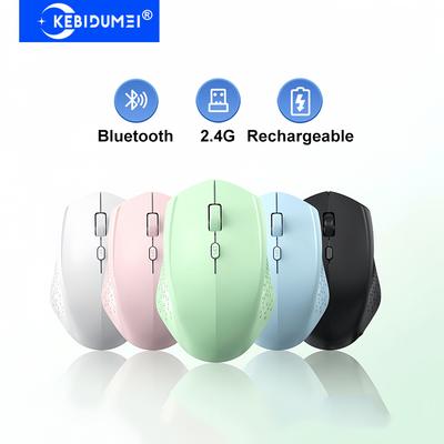 KEBIDUMEI Bluetooth-мышь с двойным режимом 2,4G Беспроводная мышь Бесшумная мышь Перезаряжаемая игровая мышь Мыши Для ПК Ноутбука Windows MacOS