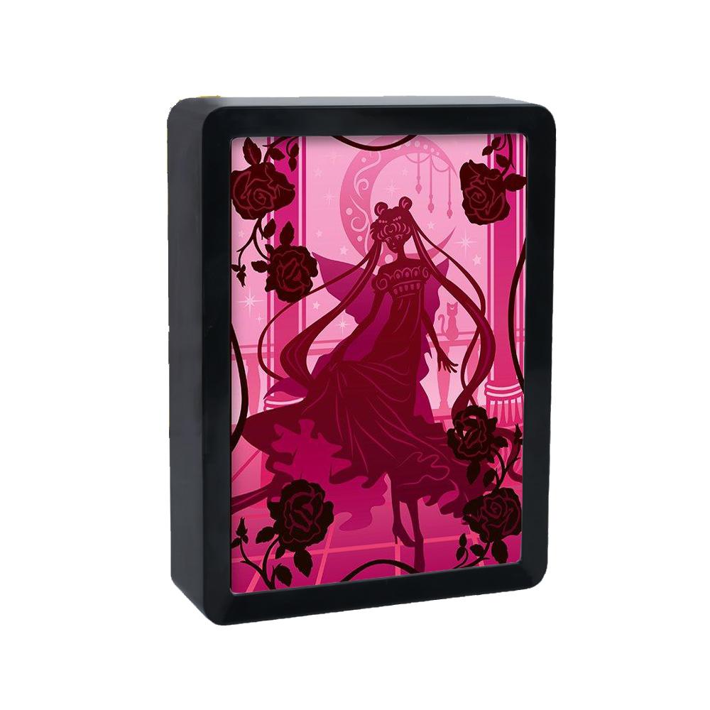 Аниме световой короб 3D светодиодный ночник принцесса Diy вырезанная из бумаги теневая коробка световая рамка картина атмосфера свет декор комнаты детский подарок