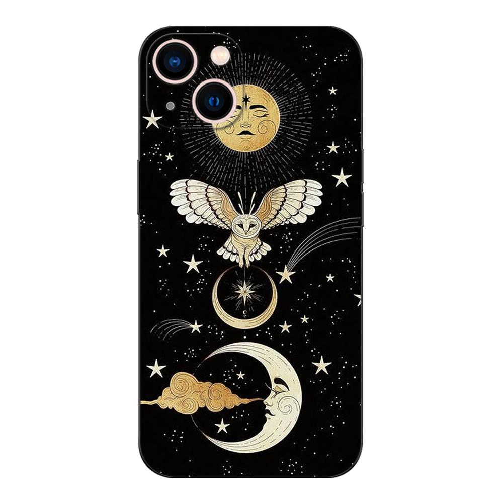 Черный чехол из ТПУ для Samsung Galaxy S22 S20 S21 FE PLUS ultra + S10 E lite, задняя крышка The Whimsy of the Moon