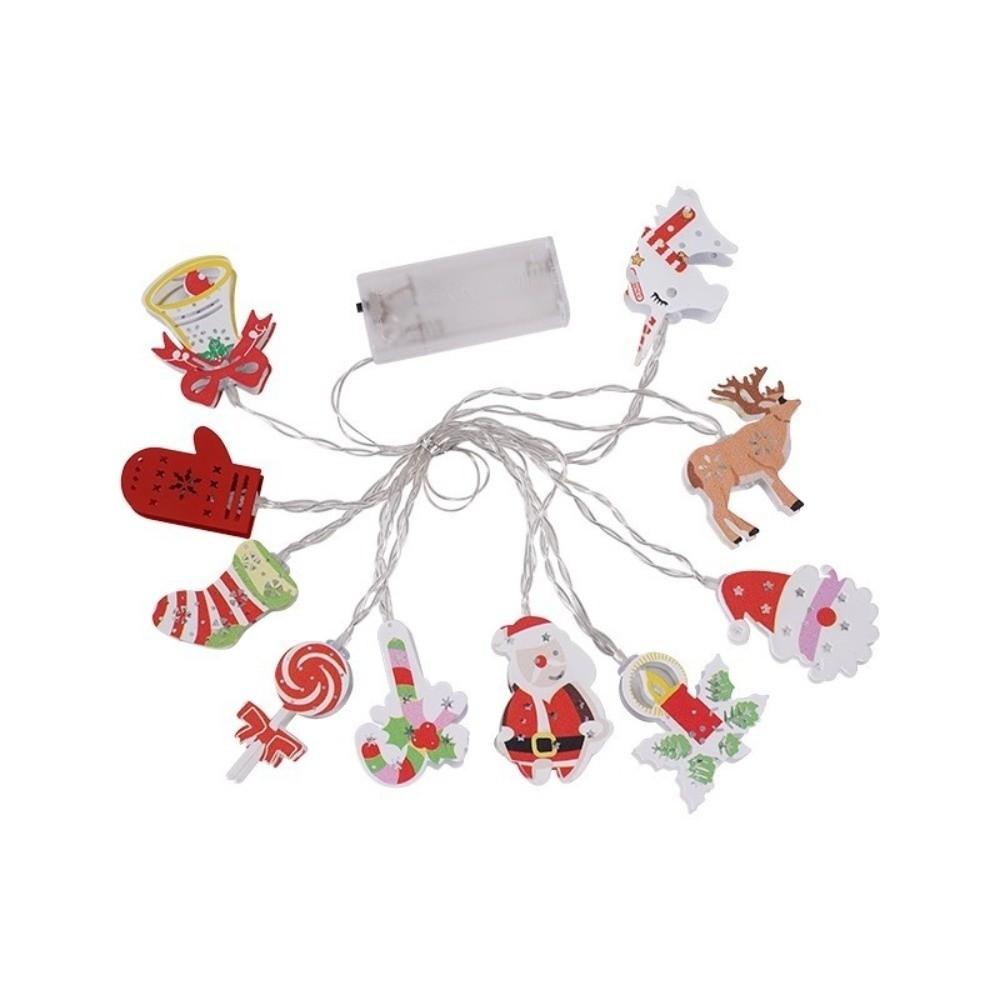 Сезонная USB Рождественская светодиодная гирлянда Светодиодный Санта-Клаус Подвесной светильник Снеговик 3 м Световые гирлянды 2026 Новый год